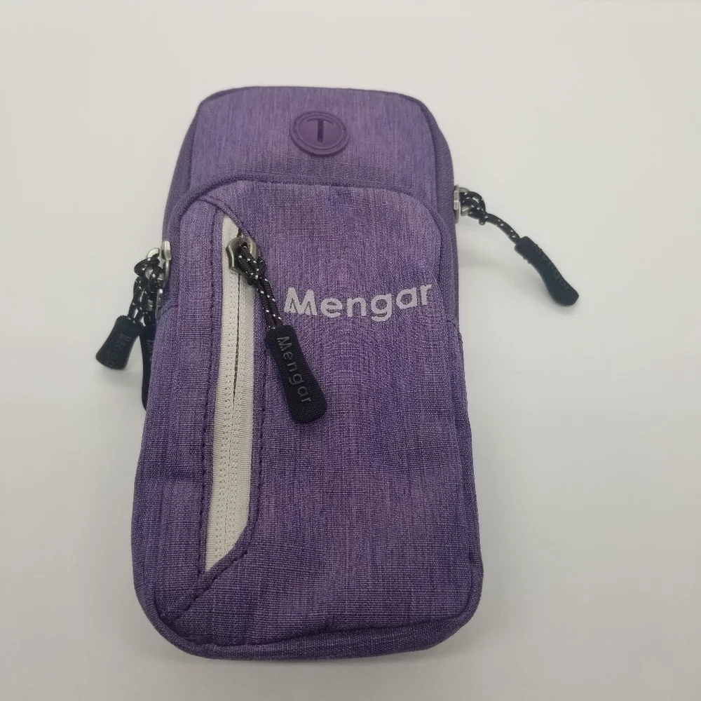 Mengar purple water-resistant arm band for running